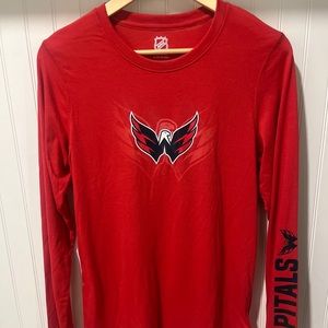 Washington Capitals NHL Apparel Youth Long Sleeve Red T-Shirt